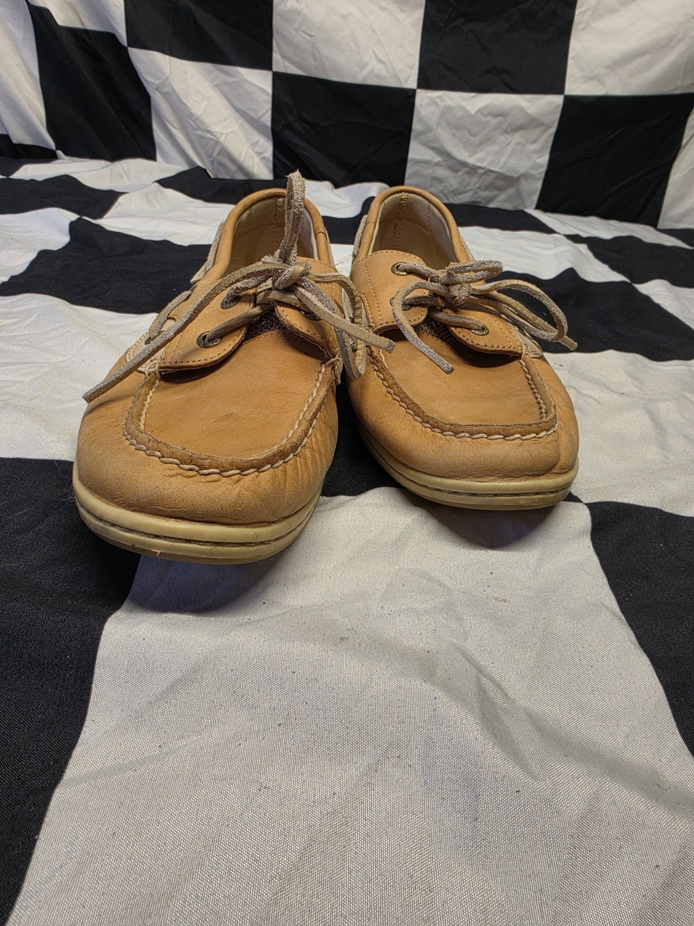 Sperry Women's Tan/Buckskin Leather Boat Shoes